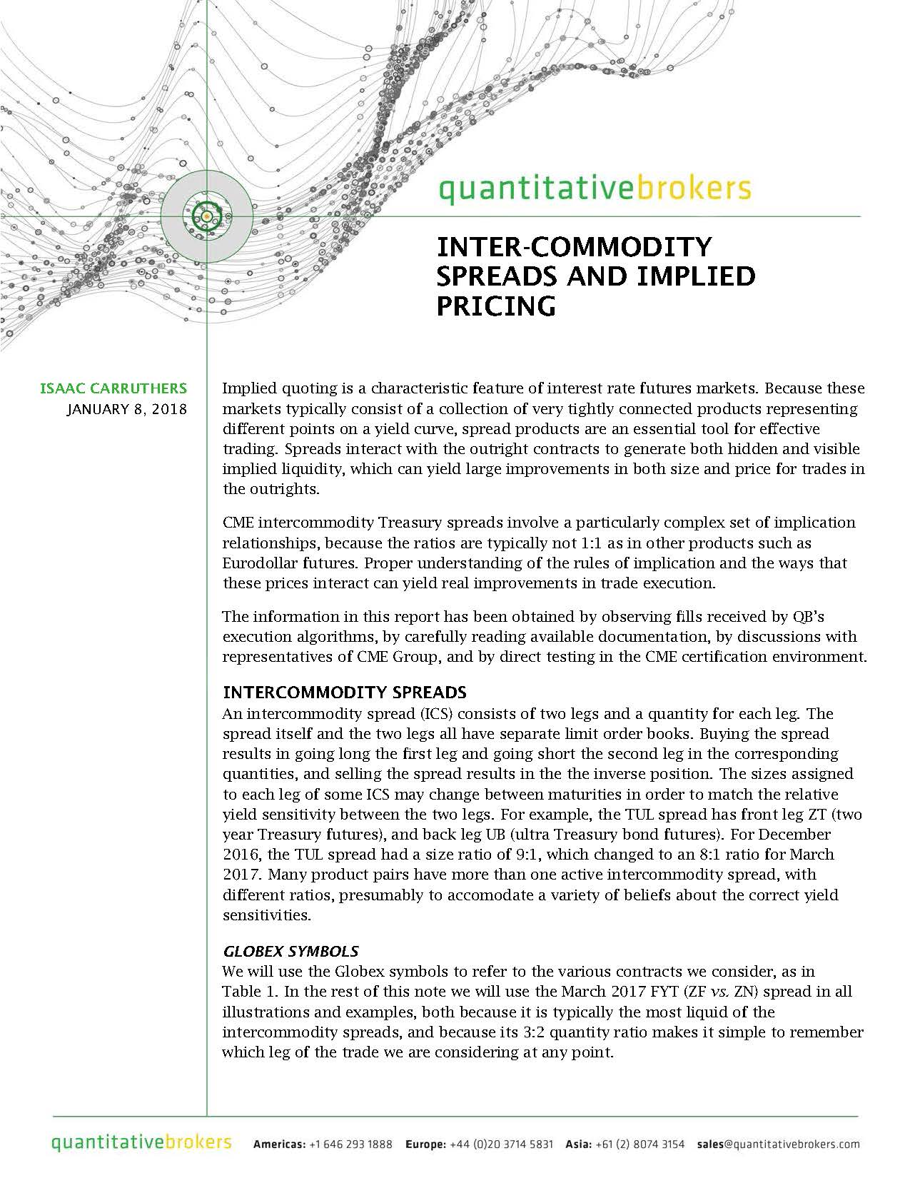 Sample front page of
				 Quantitative Analysis Report,
				 an aesthetic design implemented by TeXnology.
				 Click on image to go to page showing pdf of
				 sample Quantative Analysis report.